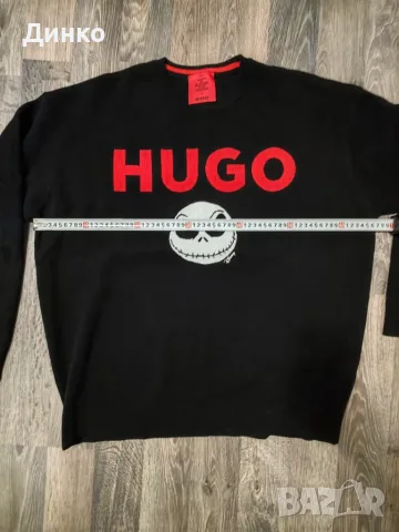 Черен пуловер Hugo, снимка 3 - Пуловери - 56364257