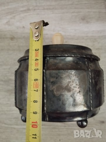 метална захарница арт деко, снимка 2 - Други ценни предмети - 41122167