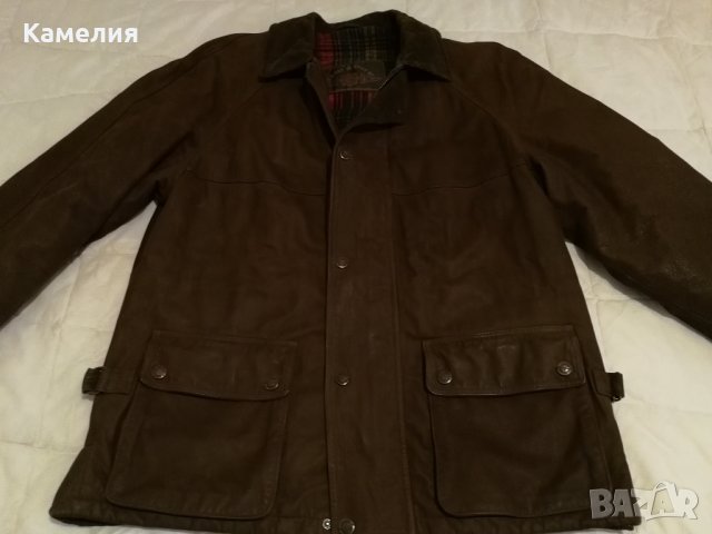 Италианско мъжко зимно кожено яке