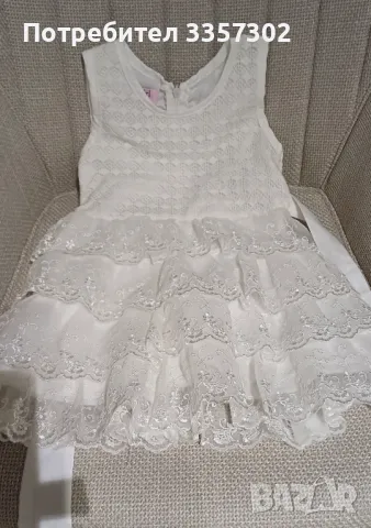 Детски официални роклички в бяло, снимка 1