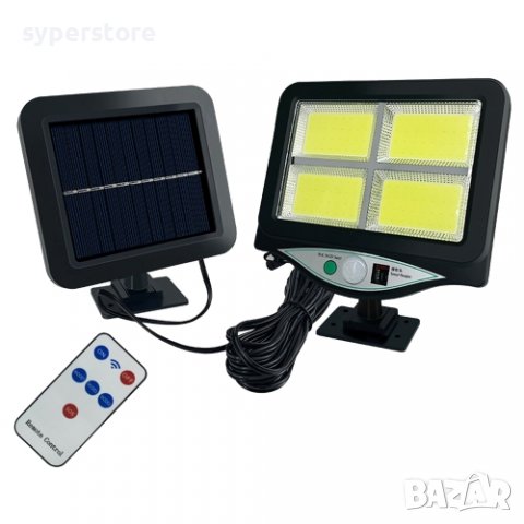 Лампа Соларна градинска улична лампа Digital One SP00564 bk-128-4cov 120W слънчеви батерии