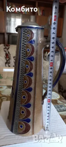 Керамична халба за бира с капак