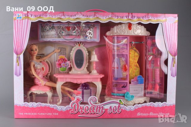 Кукла Барби с гардероб, тоалетка и аксесоари, снимка 10 - Кукли - 34646017