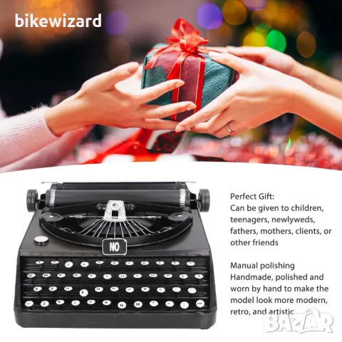 Модел декорация на винтидж пишеща машина, желязна антична ретро НОВА, снимка 3 - Други стоки за дома - 50309630