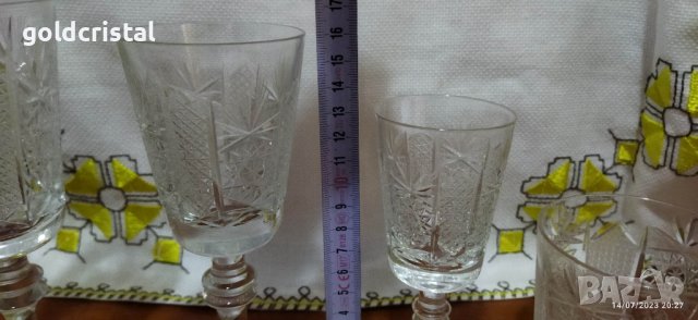 Кристални чаши серия Ропотамо , снимка 3 - Антикварни и старинни предмети - 41646708