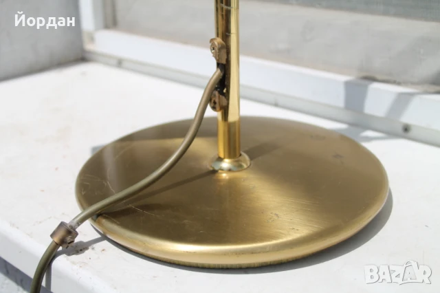 Масивна месингова настолна лампа ''Bancamp'', снимка 8 - Настолни лампи - 51170873