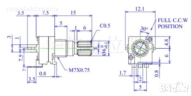 потенциометър 100К