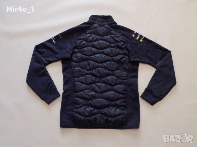 пухено хибридно яке peak performance горнище худи суичър туризъм планина олекотено мъжко оригинал S, снимка 2 - Якета - 49263946