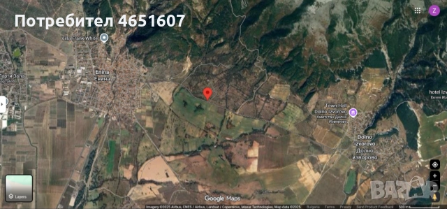 Парцел по пътя между с. Енина и с. Долно Изворово