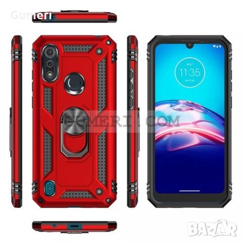 Motorola Moto E6s (2020) - Противоударен Хибриден Гръб с Ринг, снимка 6 - Калъфи, кейсове - 34841409
