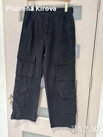 Черни карго панталони H&M, снимка 2 - Панталони - 55972088