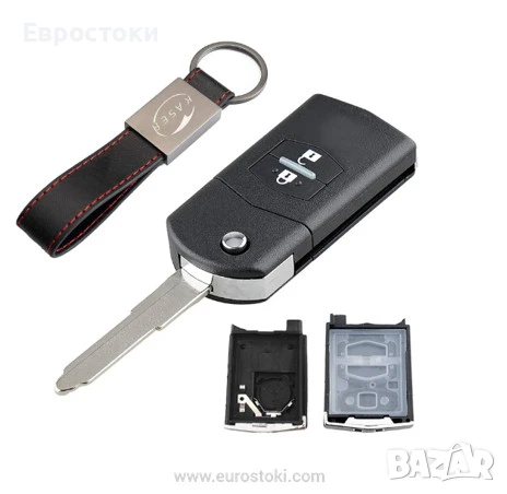 KASER калъф за автомобилен ключ за Mazda 3 5 6 M6 RX8 MX5 CX5, 2 бутона