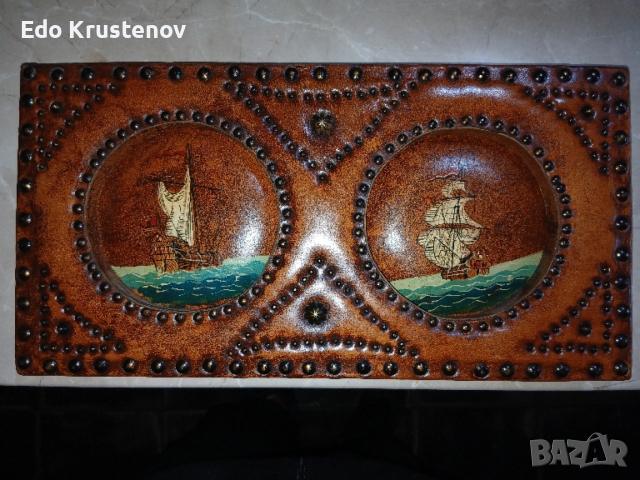 Кожена картина с маслени бои