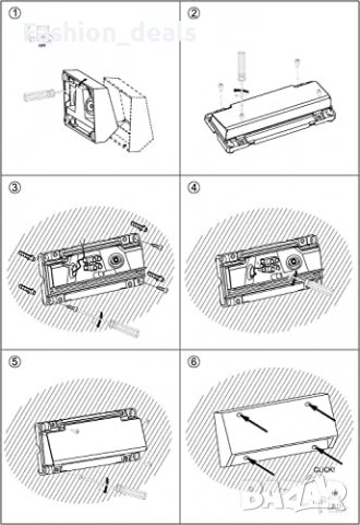 Нова стенна лампа външно осветително тяло Осветление градина двор, снимка 4 - Лампи за стена - 40106675