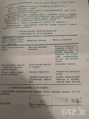 Ретро, примус на газ/керосин от СССР , снимка 13 - Антикварни и старинни предмети - 51711951