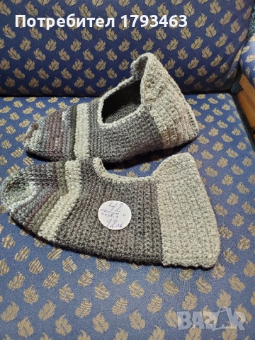 Ръчно плетени мъжки терлици размер 42