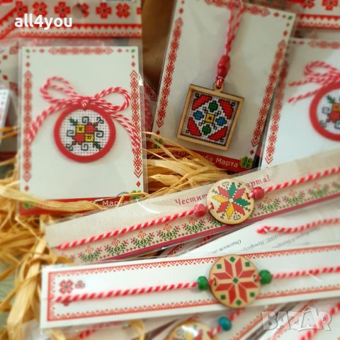 Ръчно бродирани мартеници, снимка 6 - Декорация за дома - 44507745