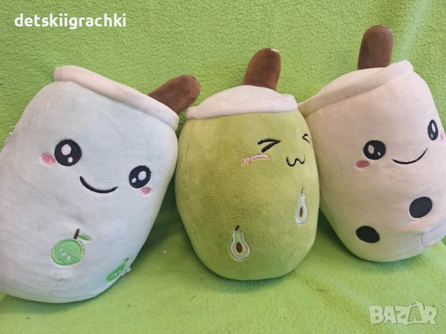 Плюшена играчка възглавничка Бабъл шейк Boba Tea Bubble Tea Cup