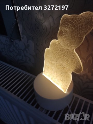 Холограмна 3D LED лампа Мече ,USB, снимка 10 - Настолни лампи - 41714279