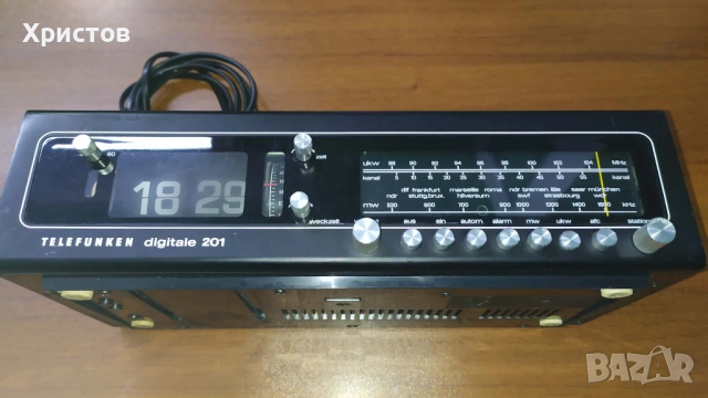 НЕМСКО Радио с часовник Telefunken Digitale 201 от ЕДНО ВРЕМЕ от 70-те години от чужбина., снимка 8 - Колекции - 53713716