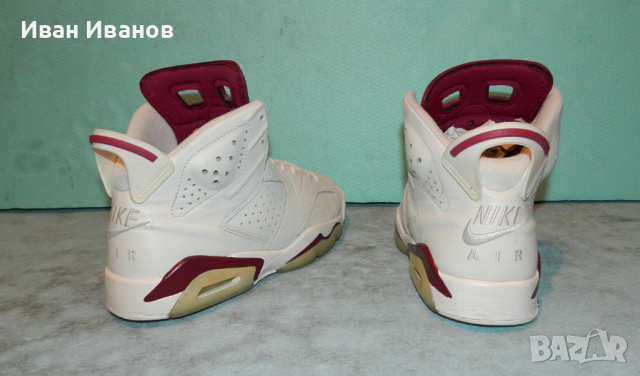 кецове Nike Air Jordan 6 Retro Maroon (2015)  номер 40,5 - 41 , снимка 7 - Кецове - 36333895