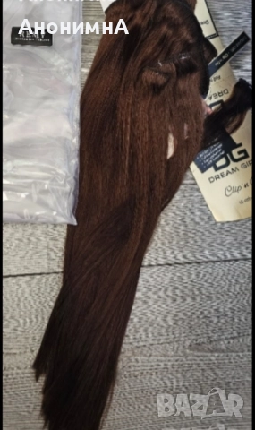 Естествена коса на клипс, снимка 7 - Аксесоари за коса - 51904489