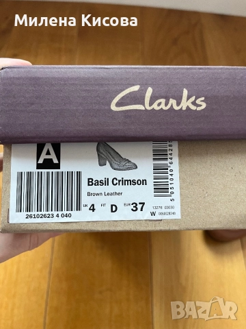 Нови кожени обувки Clarks 37, снимка 2 - Дамски обувки на ток - 52983923