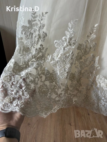 Булчинска рокля + воал , снимка 7 - Сватбени рокли - 53643079
