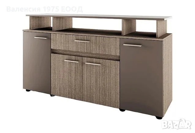 Скрин Сити 3056 дъб артисан или комбинация мока/ лате, снимка 5 - Скринове - 47352477