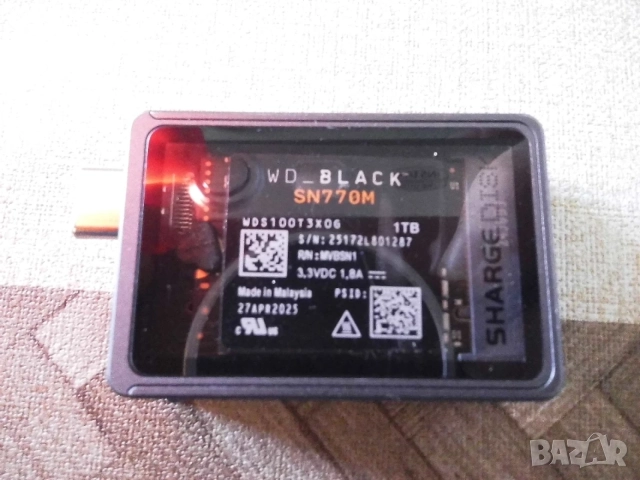 SSD wd_black SN770M NVMe 1TB(2230) + Sharge disk enclosure, снимка 2 - Твърди дискове - 55962886