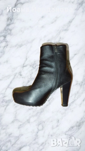 Черни зимни боти/естествена кожа 39 номер, снимка 2 - Дамски боти - 52344474