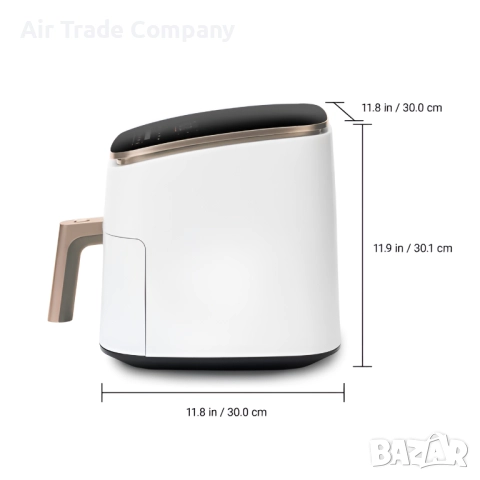 Фритюрник с горещ въздух Cosori TurboBlaze Еър фрайър CAF-DC602, XXL 6L, Бял, снимка 2 - Фритюрници - 51681127