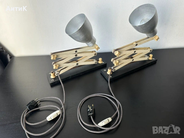 Соц Разтегателна Лампа Индустриална Промишлена Винтидж, снимка 4 - Настолни лампи - 53823447