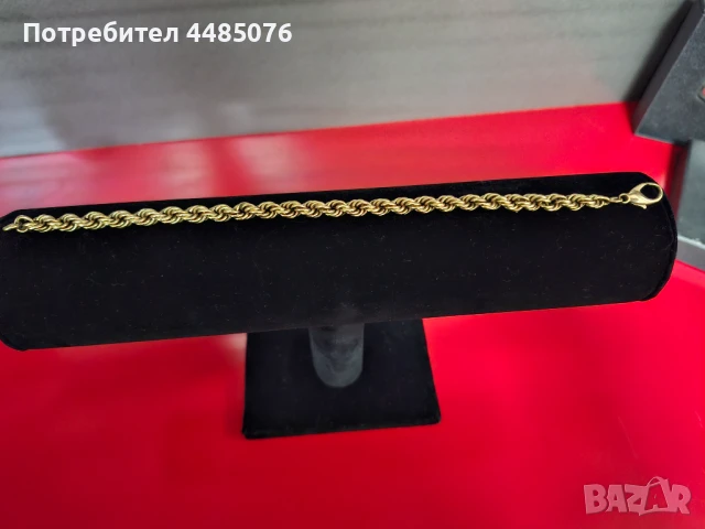 ДАМСКА ЗЛАТНА ГРИВНА ВЕРИЖКА ВЪЖЕ 14К . 1860, снимка 5 - Гривни - 50460338