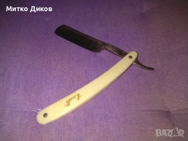 Ларк марков бръснач 8.5х2см острие винтидж отличен, снимка 3 - Антикварни и старинни предмети - 51724584
