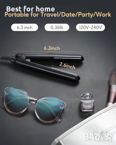 Мини преса за коса Wavytalk с керамика 0.7 инча, снимка 2 - Друга електроника - 53344231