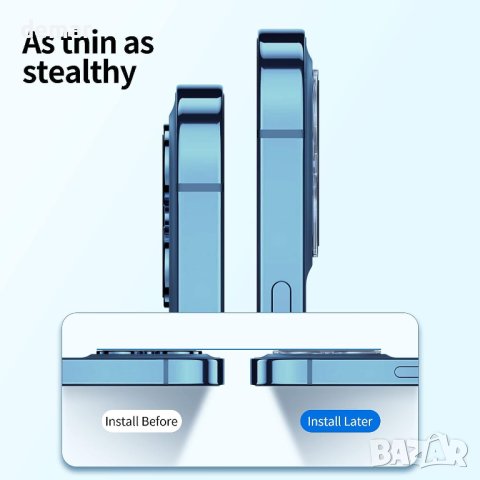 NEW'C [4 в пакет], 2 x протекто за екран и 2 x за обектива - за iPhone 13, за iPhone 12 Pro Max, снимка 7 - Фолия, протектори - 42312047