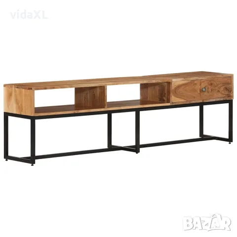 vidaXL ТВ шкаф, 160x30x45 см, акациево дърво масив, снимка 9 - Секции и витрини - 56147099
