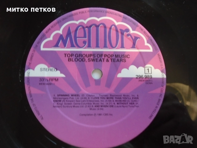 плоча Blood Sweet and Tears, снимка 3 - Грамофонни плочи - 52384616