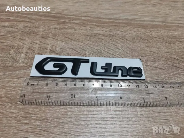 черна емблема Peugeot GT Line Пежо ГТ лайн, снимка 2 - Аксесоари и консумативи - 49658817