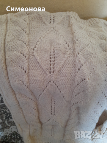 Дамска плетена блуза на две куки, снимка 1 - Блузи с дълъг ръкав и пуловери - 36250362