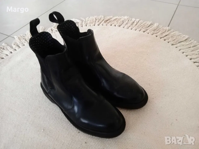 Dr Martens 39 flora черни обувки ботуши Челси, снимка 3 - Дамски ботуши - 52899861
