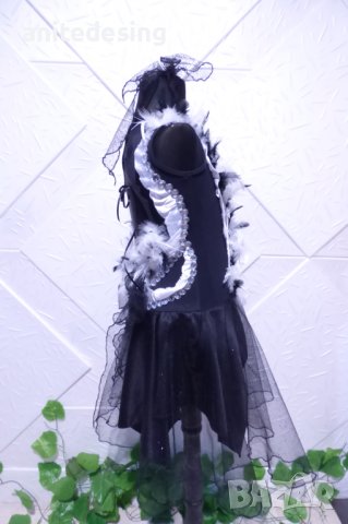 Детска рокля за латино танци в черно и бяло, снимка 5 - Детски рокли и поли - 38946637