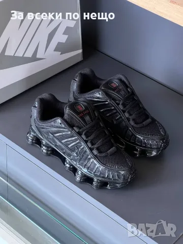 Nike Shox Дамски Черни Маратонки👟Дамски Спортни Обувки В Черен Цвят Найк Шокс Код E166