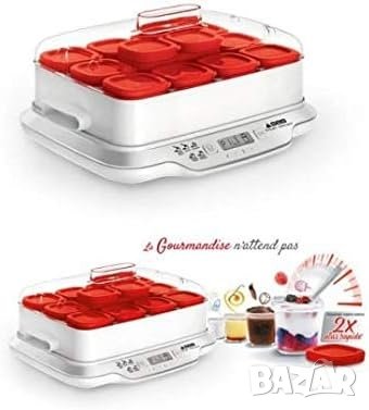 Уред за приготвяне на кисело мляко С липси SEB (Tefal) Multi Délices Express Yoghurt Maker, снимка 3 - Други - 42455829