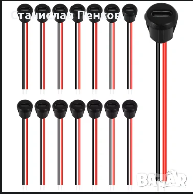 USB Type-C 2-пинов конектор женски тип-C. 1-10 броя.