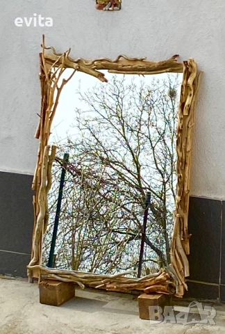 Артистично огледало с клонки – ръчна изработка, снимка 15 - Огледала - 35865961