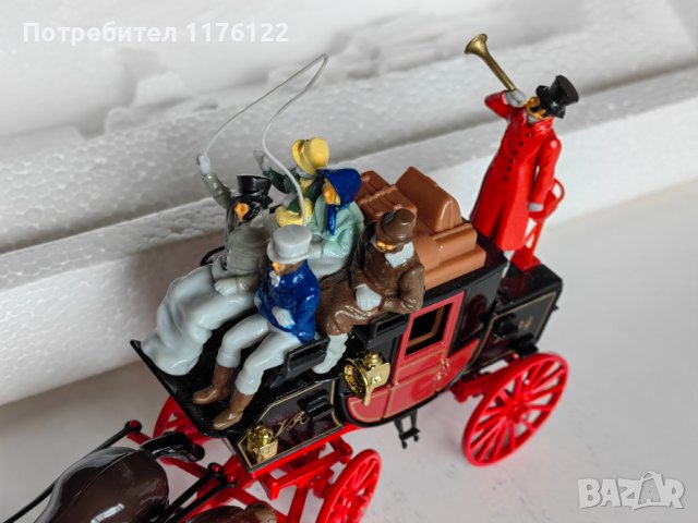 Matchbox MOY YS-39 Passenger Coach & Horses C.1820 Мачбокс Каляска Олдтаймер, 100 лв, снимка 12 - Коли, камиони, мотори, писти - 38940278