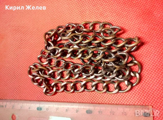 ЗДРАВ ПОМЕДНЕН ЛАНЕЦ ВЕРИЖКА КОЛИЕ от БЛАГОРОДНА СТОМАНА ВИНТИДЖ ПЛЕТКА 47320, снимка 9 - Колиета, медальони, синджири - 47296122