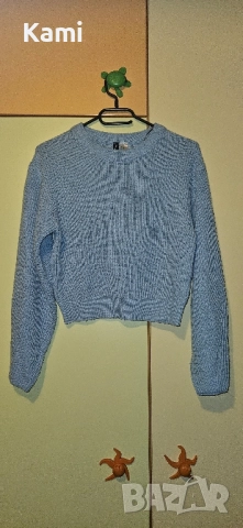 Светло син пуловер HM, XS размер